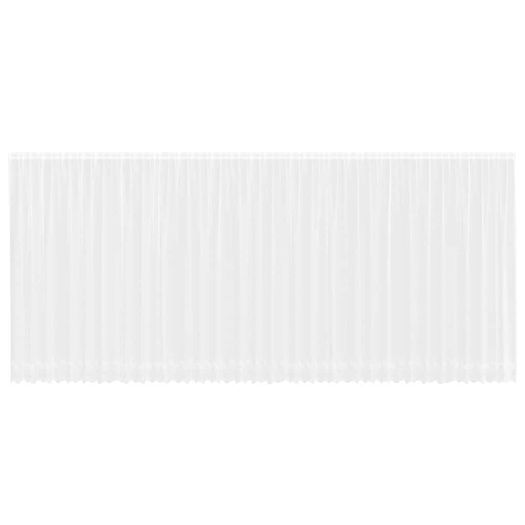 Blondegardin med gardiner Hvit 900 x 240 cm Polyester