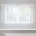 Blondegardin med gardiner Blomster Hvit 100 x 150 cm Polyester