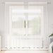 Blondegardin med gardiner Blomster Hvit 200 x 150 cm Polyester