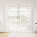 Blondegardin med gardiner Blomster Hvit 200 x 200 cm Polyester