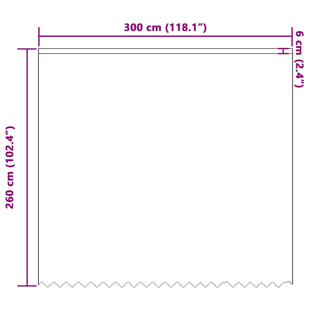 Blondegardin med gardiner Blomster Hvit 260 x 300 cm Polyester