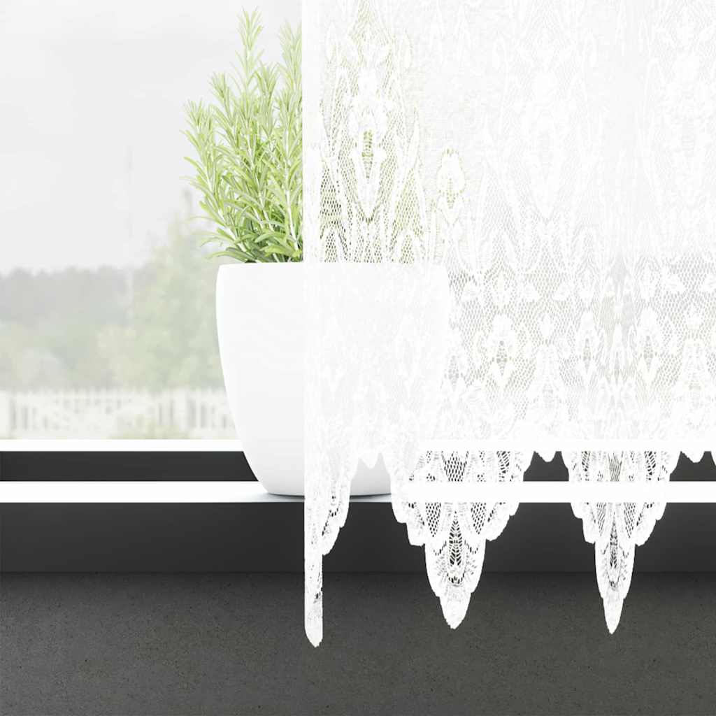 Blondegardin Hvit 100 x 400 cm Polyester