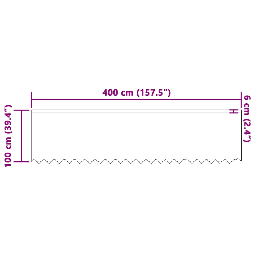 Blondegardin Hvit 100 x 400 cm Polyester
