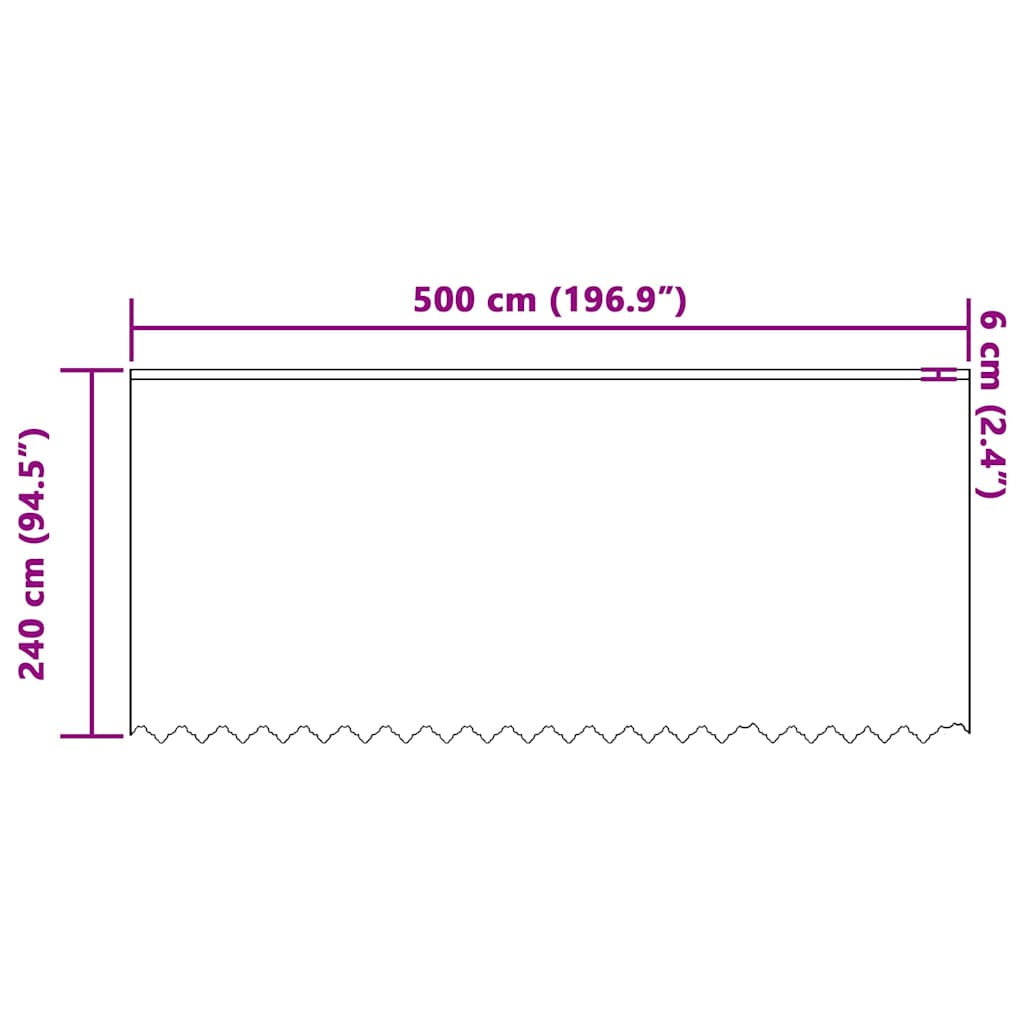Blondegardin med gardiner Blomster Hvit 240 x 500 cm Polyester