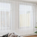 Blondegardin med gardiner Blomster Hvit 300 x 600 cm Polyester
