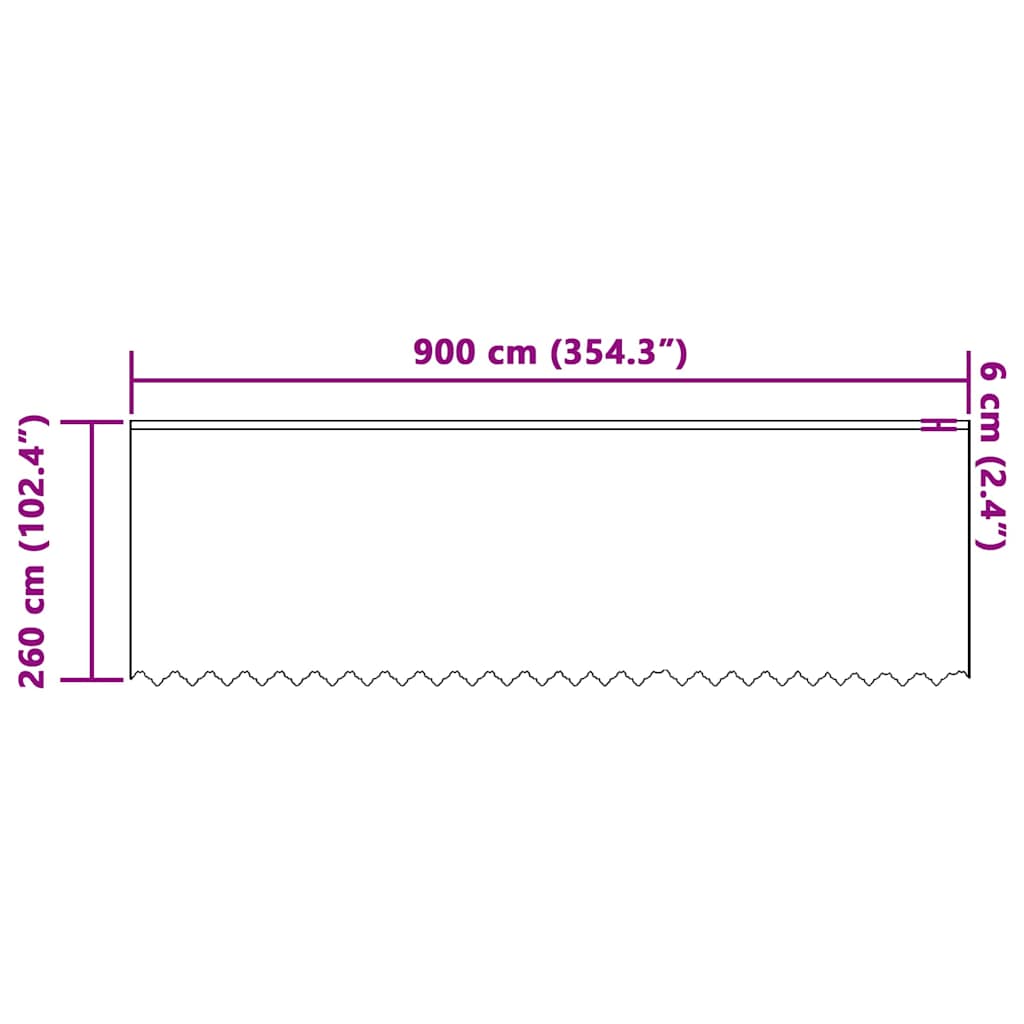 Blondegardin med gardiner Blomster Hvit 260 x 900 cm Polyester