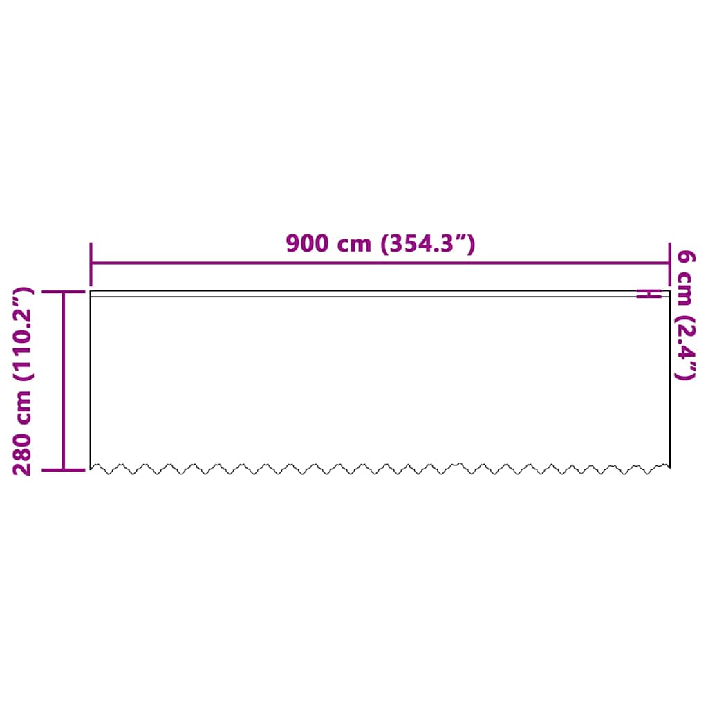Blondegardin med gardiner Blomster Hvit 280 x 900 cm Polyester
