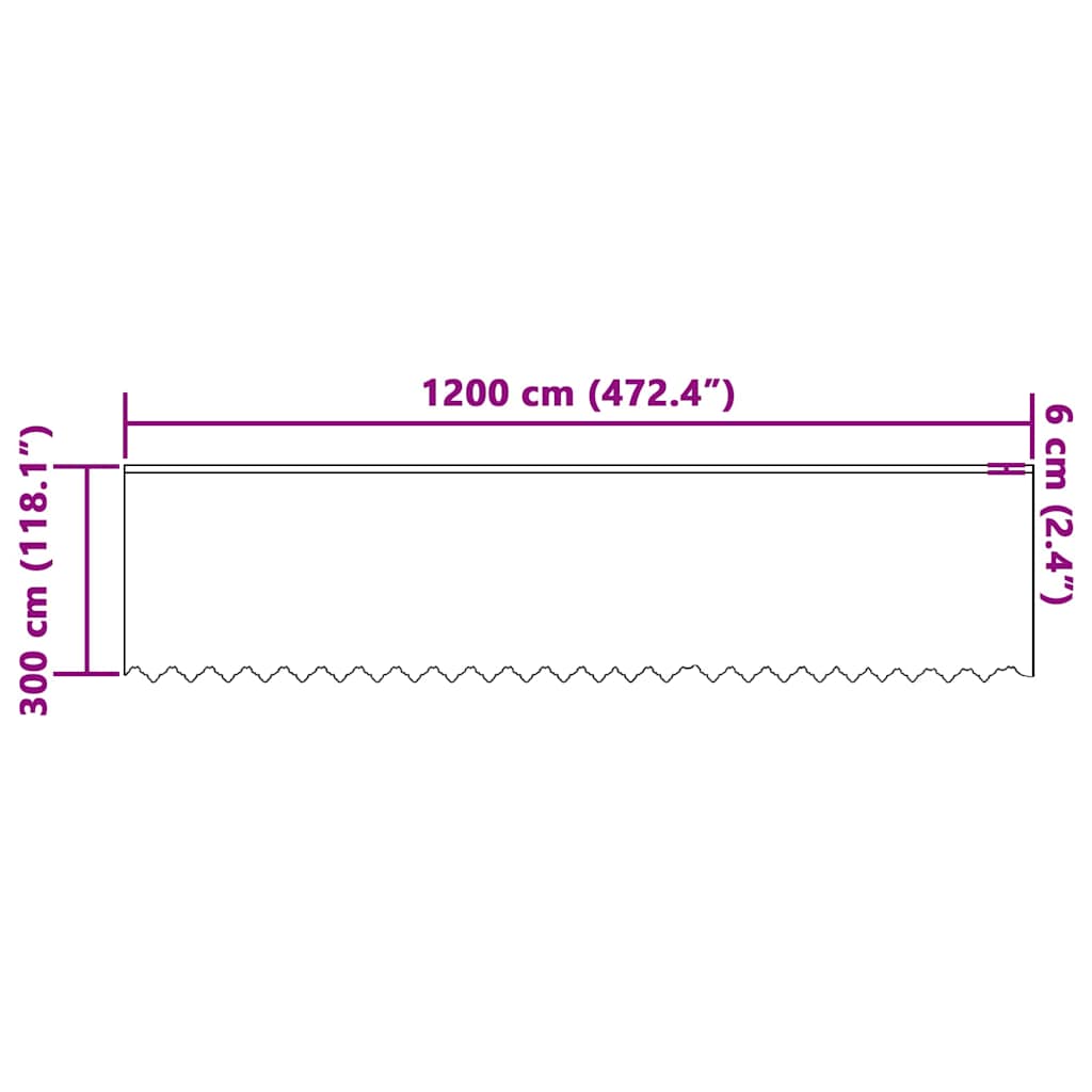 Blondegardin med gardiner Hvit 1200 x 300 cm Polyester