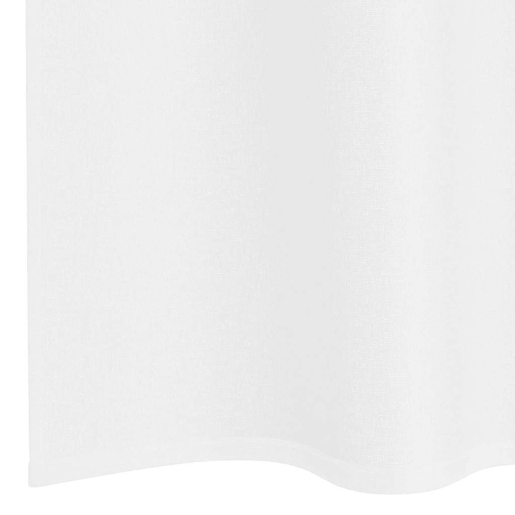 Voile Gardin med gardiner 2 pcs Hvit 245 x 140 cm Polyester