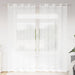 Voile Gardin med gardiner 2 pcs Hvit 245 x 140 cm Polyester