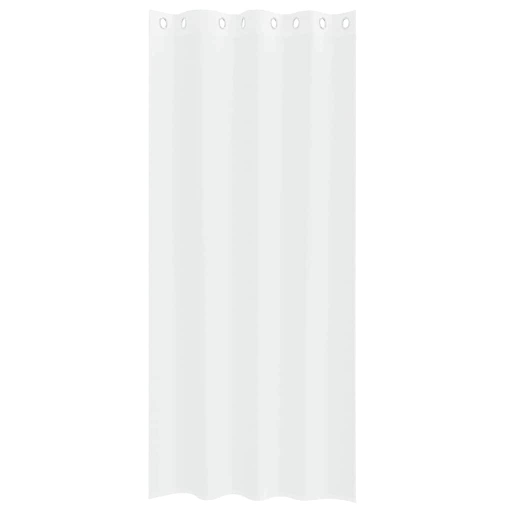 Voile Gardin med gardiner 2 pcs Hvit 245 x 140 cm Polyester