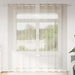 Voile Gardin med gardiner 2 pcs sand 245 x 140 cm Polyester