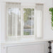 Voile Gardin med gardiner 2 pcs Krem 175 x 140 cm Polyester