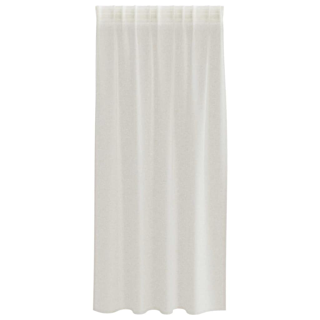 Voile Gardin med gardiner 2 pcs Krem 175 x 140 cm Polyester
