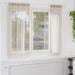 Voile Gardin med gardiner 2 pcs sand 175 x 140 cm Polyester