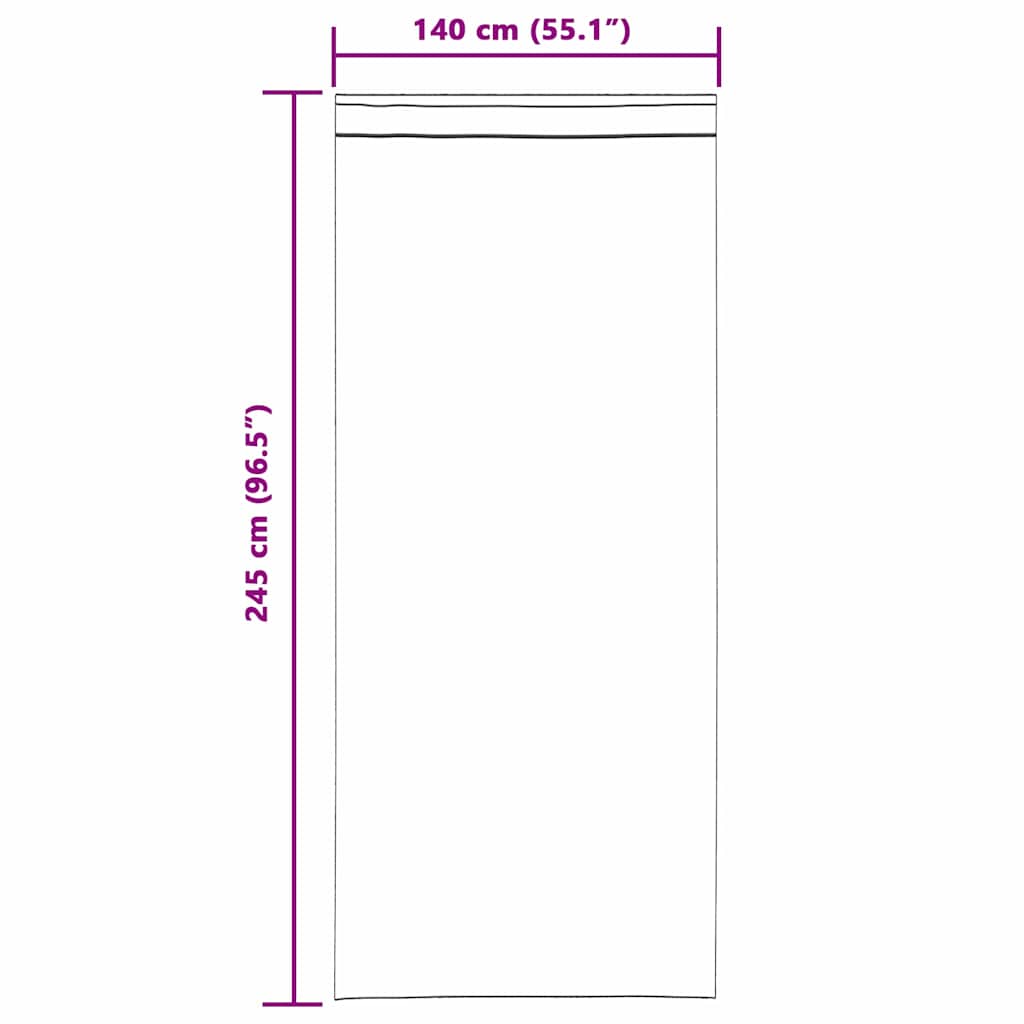 Voile Gardin med gardiner 2 pcs sand 245 x 140 cm Polyester