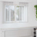 Voile Gardin med gardiner 2 pcs Lysegrå 140 x 140 cm Polyester