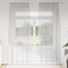 Voile Gardin med gardiner 2 pcs Lysegrå 225 x 140 cm Polyester