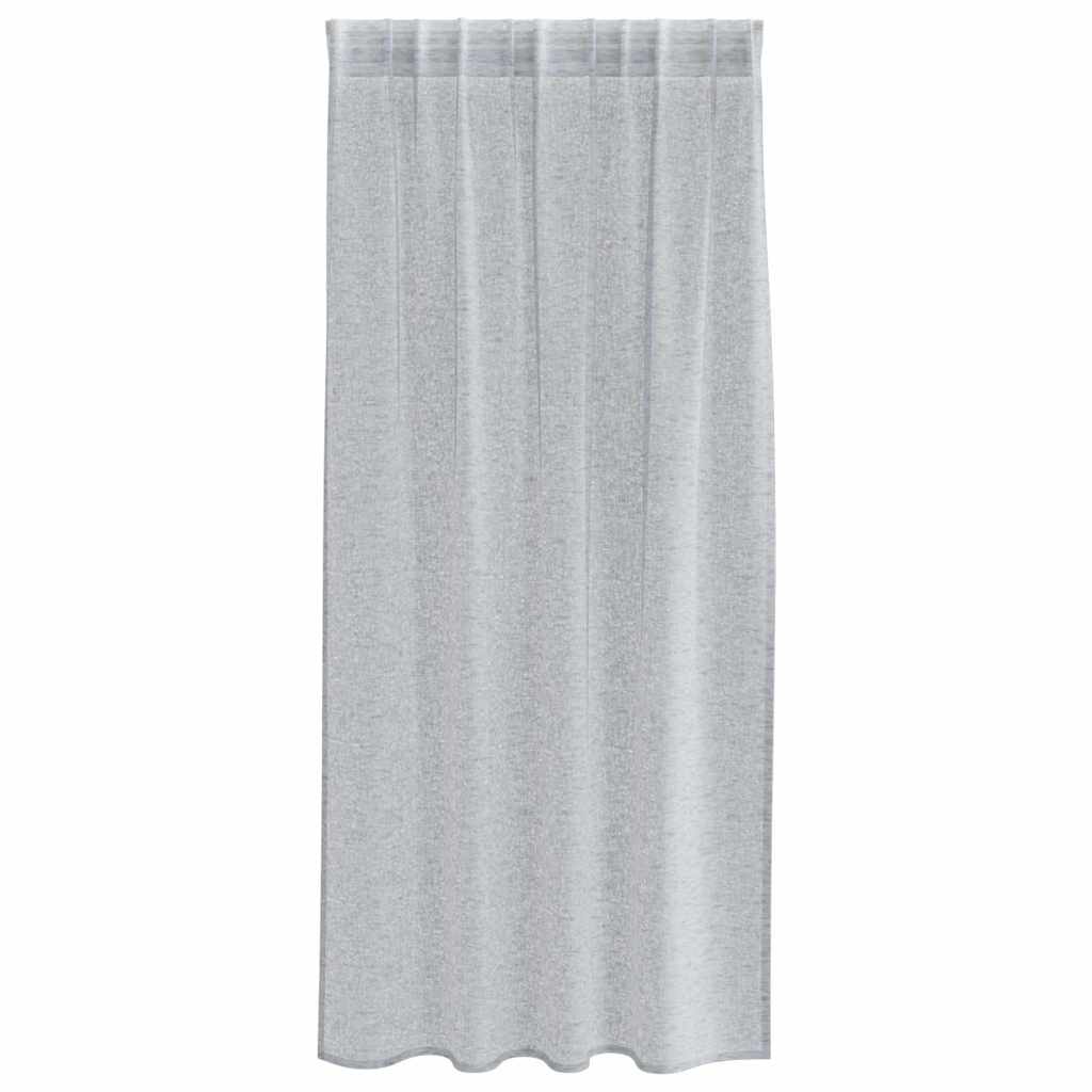 Voile Gardin med gardiner 2 pcs Mørkegrå 175 x 140 cm Polyester
