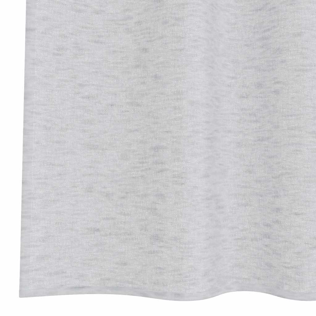 Voile Gardin med gardiner 2 pcs Lysegrå 245 x 140 cm Polyester