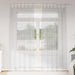 Voile Gardin med gardiner 2 pcs Lysegrå 245 x 140 cm Polyester