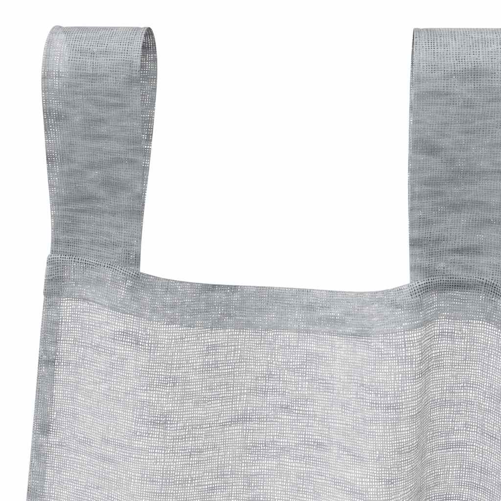 Voile Gardin med gardiner 2 pcs Mørkegrå 260 x 140 cm Polyester