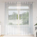 Voile Gardin med gardiner 2 pcs Mørkegrå 260 x 140 cm Polyester