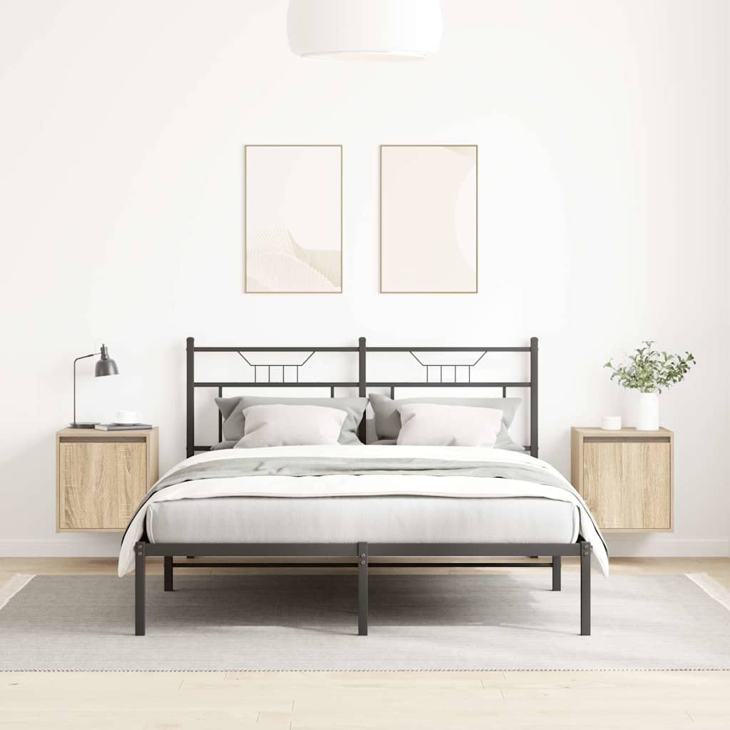 Veggmontert nattbord 2 stk sonoma eik 38x34x40 cm