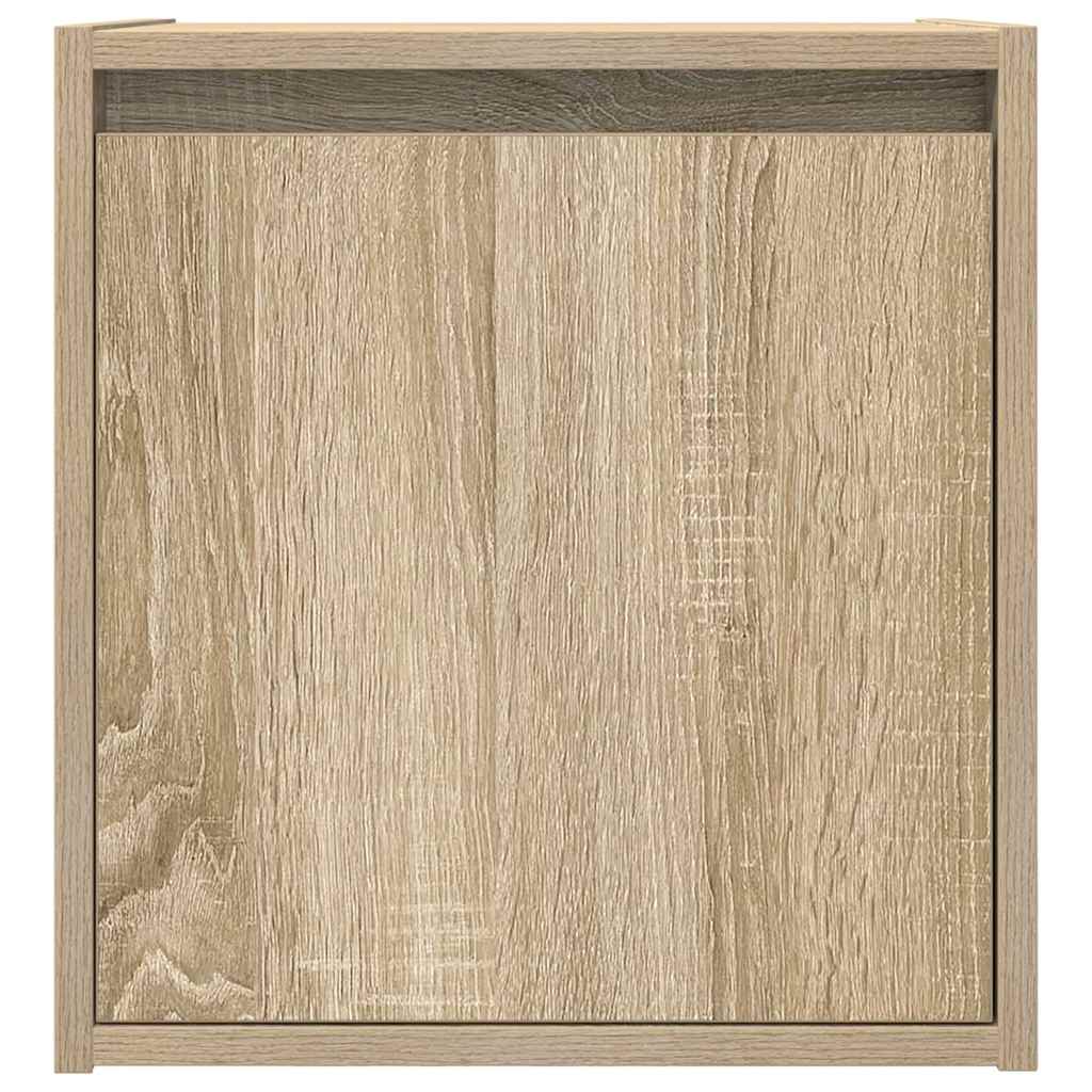 Veggmontert nattbord 2 stk sonoma eik 38x34x40 cm