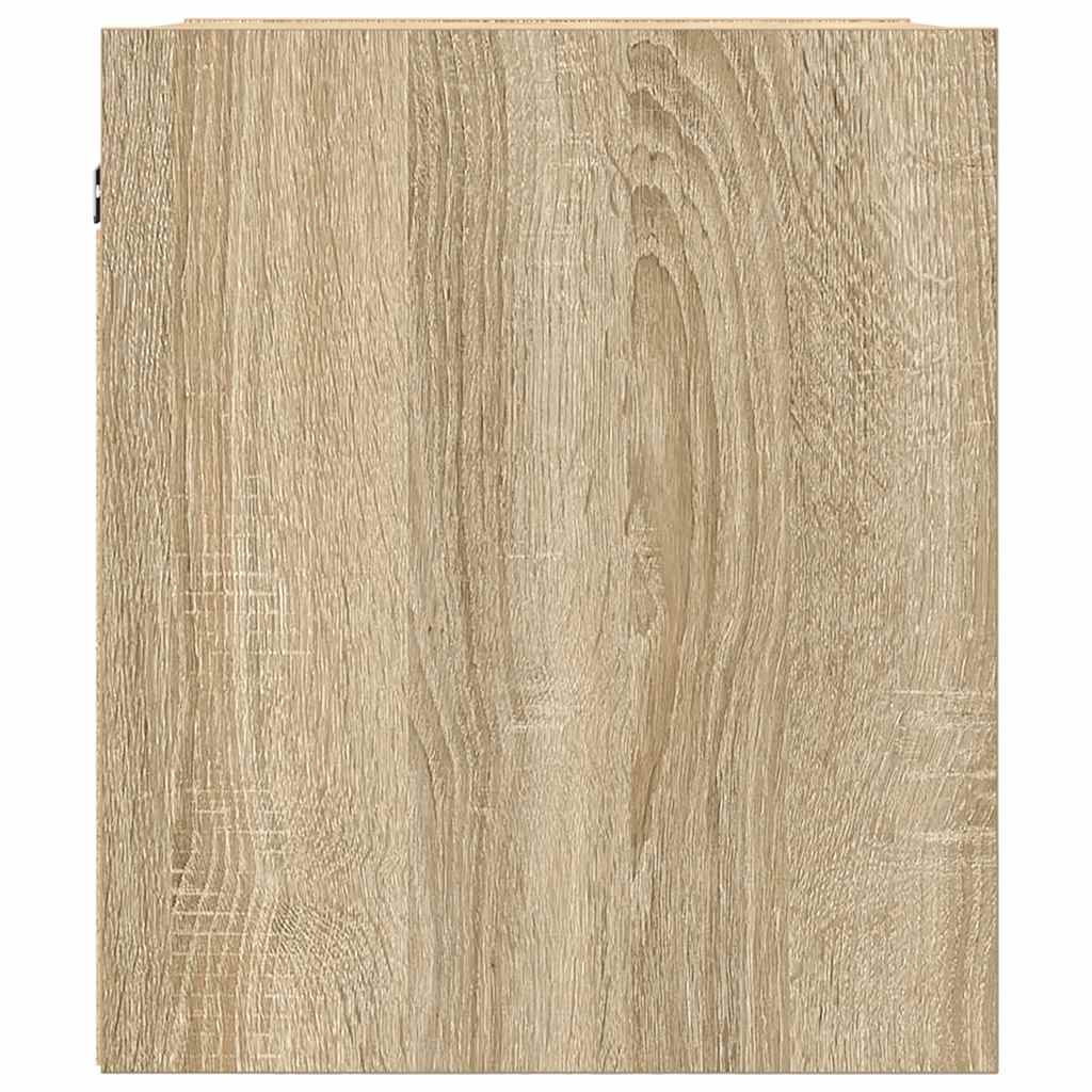 Veggmontert nattbord 2 stk sonoma eik 38x34x40 cm