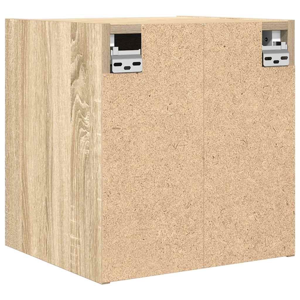 Veggmontert nattbord 2 stk sonoma eik 38x34x40 cm