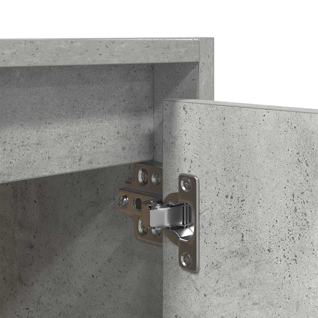 Veggmontert nattbord betonggrå 38x34x40 cm