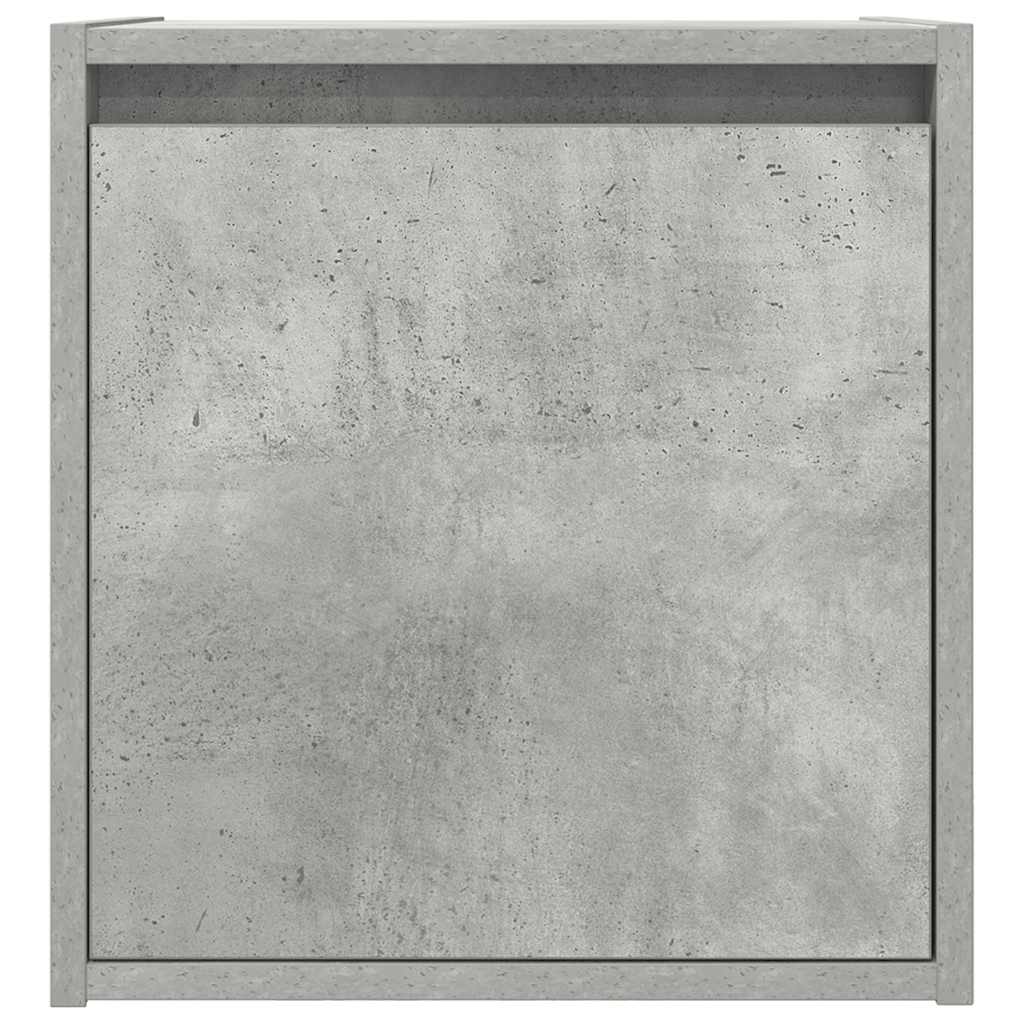 Veggmonterte nattbord 2 stk betonggrå 38x34x40 cm