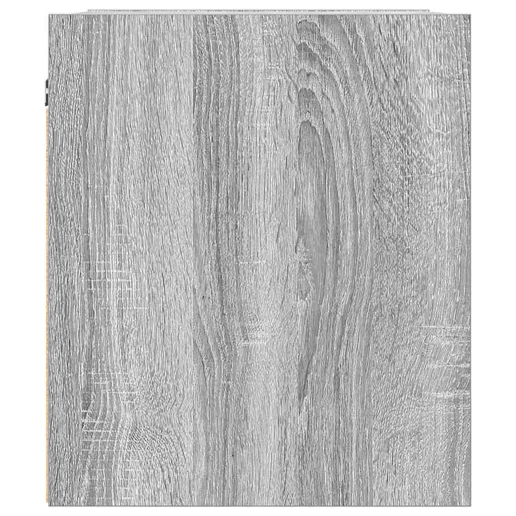 Veggmonterte nattbord 2 stk grå sonoma 38x34x40 cm