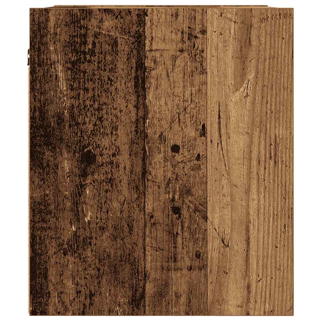 Veggmonterte nattbord 2 stk gammelt tre 38x34x40 cm
