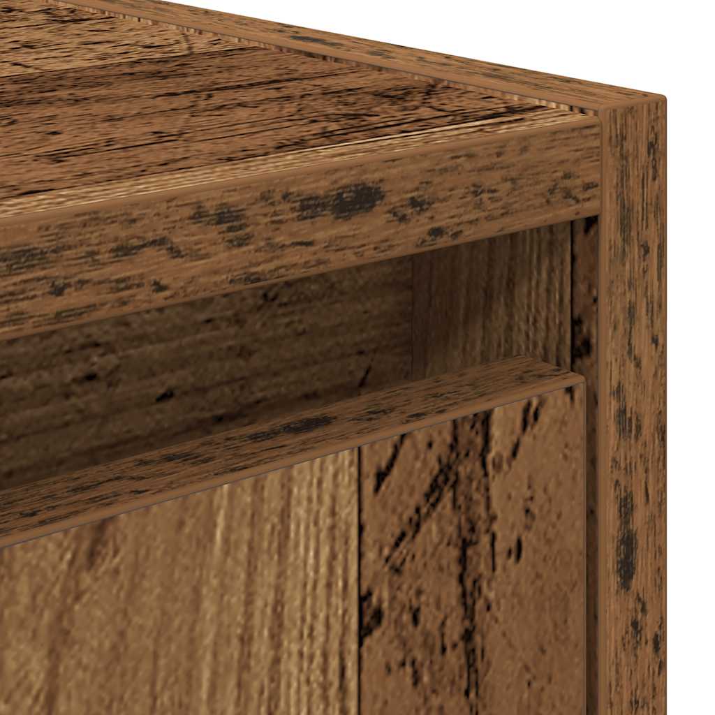 Veggmonterte nattbord 2 stk gammelt tre 38x34x40 cm