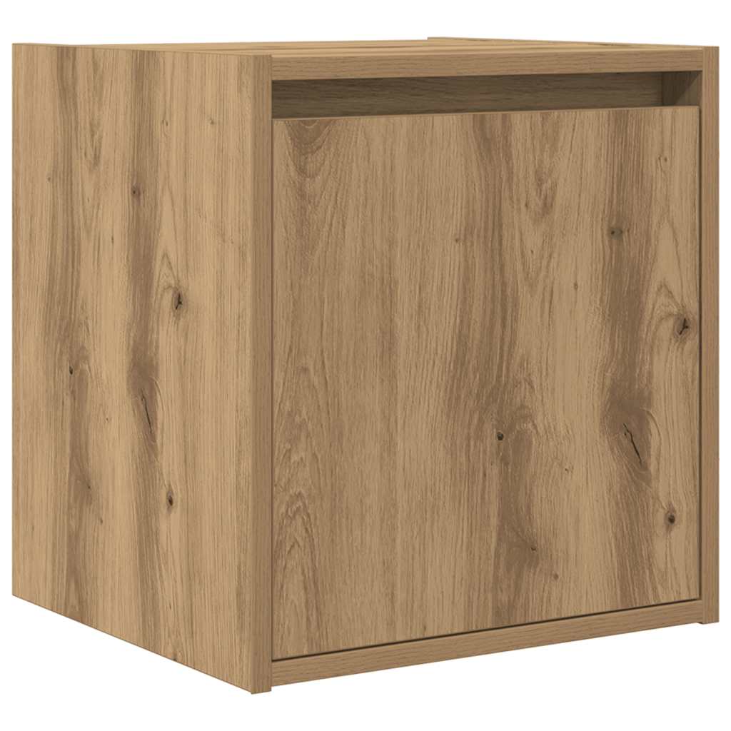 Veggmonterte nattbord 2 stk artisan eik 38x34x40 cm