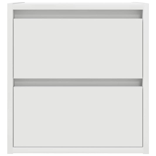 Veggmontert nattbord 2 stk hvit 38x34x40 cm