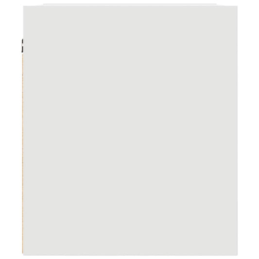 Veggmontert nattbord 2 stk hvit 38x34x40 cm