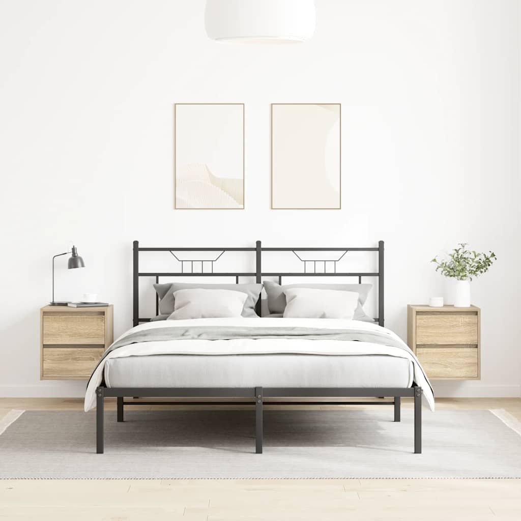 Veggmontert nattbord 2 stk sonoma eik 38x34x40 cm