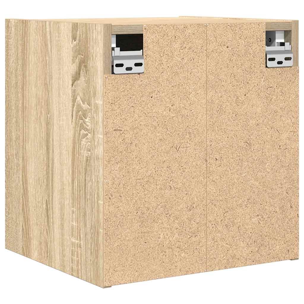 Veggmontert nattbord 2 stk sonoma eik 38x34x40 cm
