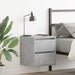 Veggmonterte nattbord 2 stk betonggrå 38x34x40 cm