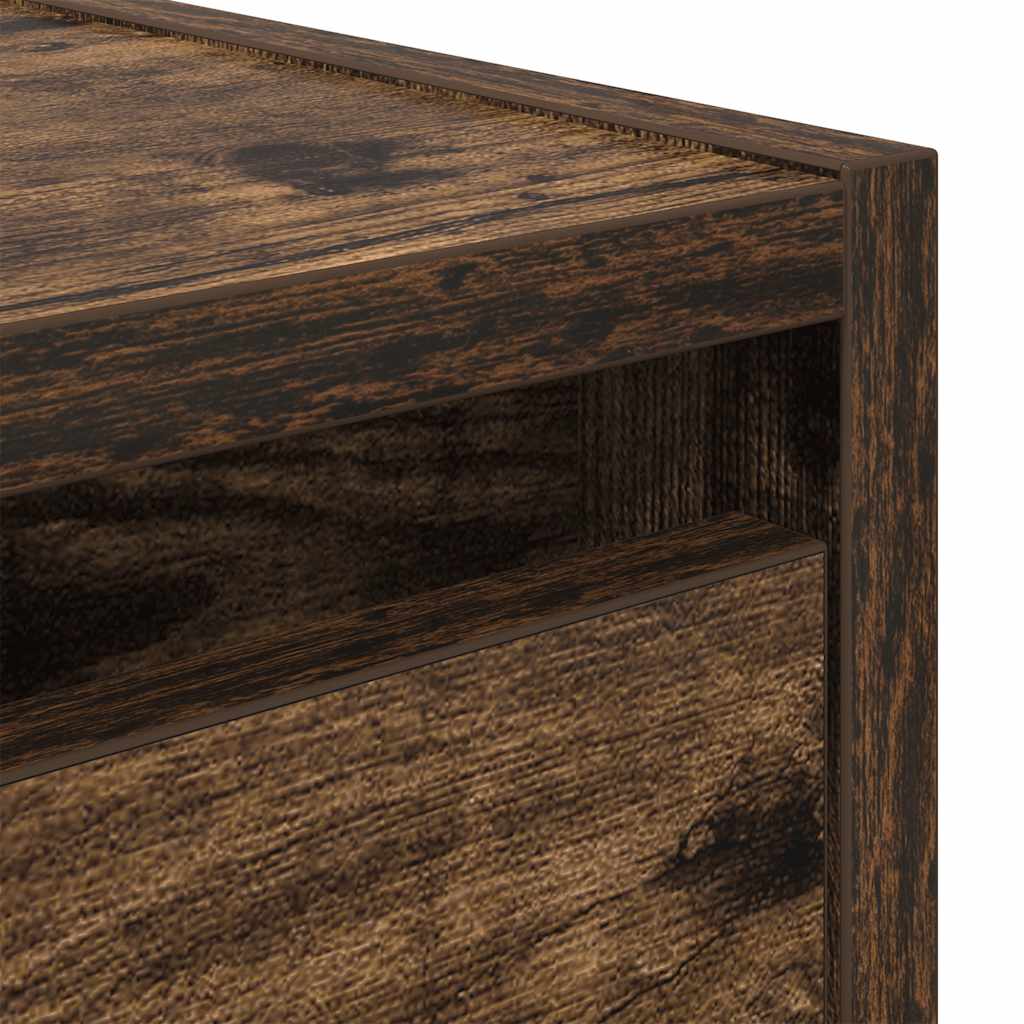 Veggmonterte nattbord 2 stk røkt eik 38x34x40 cm