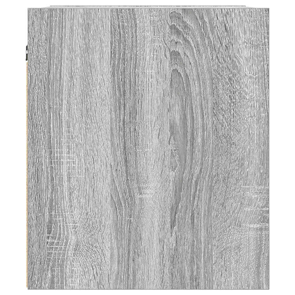 Veggmontert nattbord grå sonoma 38x34x40 cm