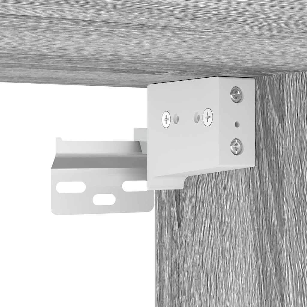 Veggmontert nattbord grå sonoma 38x34x40 cm