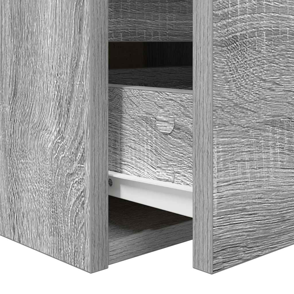 Veggmonterte nattbord 2 stk grå sonoma 38x34x40 cm