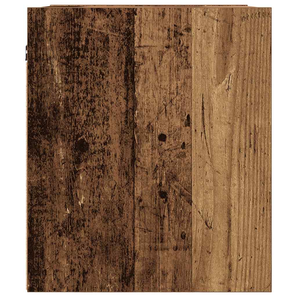 Veggmonterte nattbord 2 stk gammelt tre 38x34x40 cm