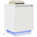 Nattskap med LED-lys Hvit 38x34x50 cm