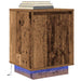 Nattbord med LED gammelt tre 38x34x50 cm