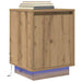Nattbord med LED artisan eik 38x34x50 cm